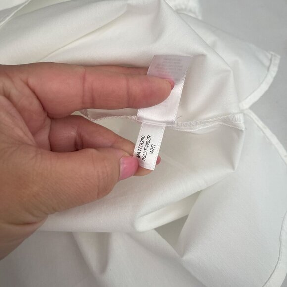 Marc New York White Puff Sleeve Blouse Embroidered Women 2X Tunic Cotton Stretch - Picture 8 of 11